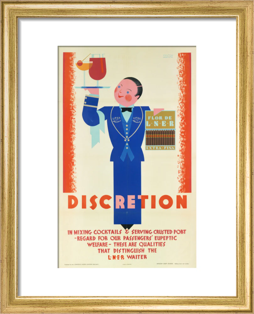 'Discretion', LNER poster, 1933. - Image 5