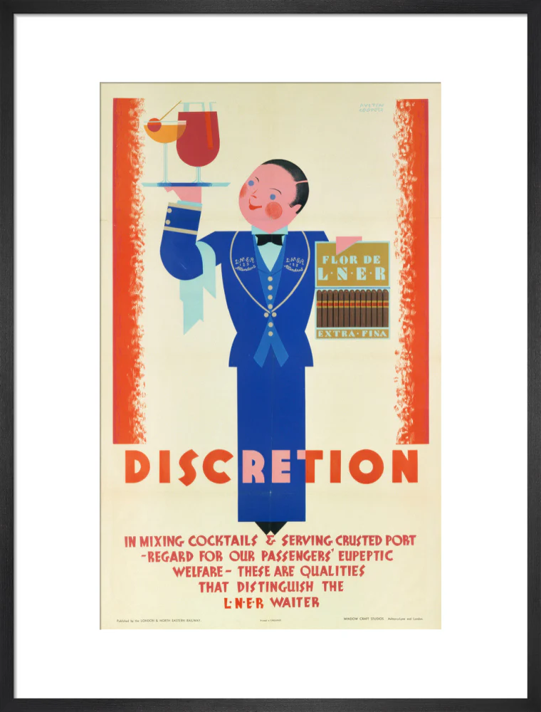 'Discretion', LNER poster, 1933. - Image 51