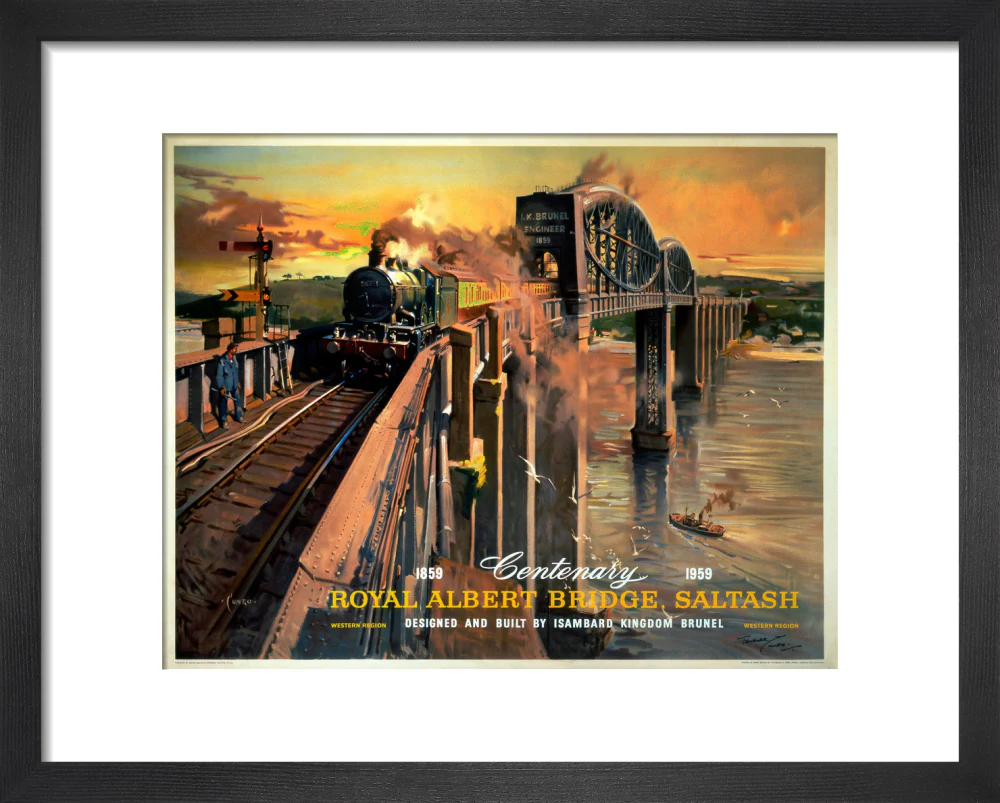 'The Royal Albert Bridge, Saltash', BR (WR) poster, 1958. - Image 3