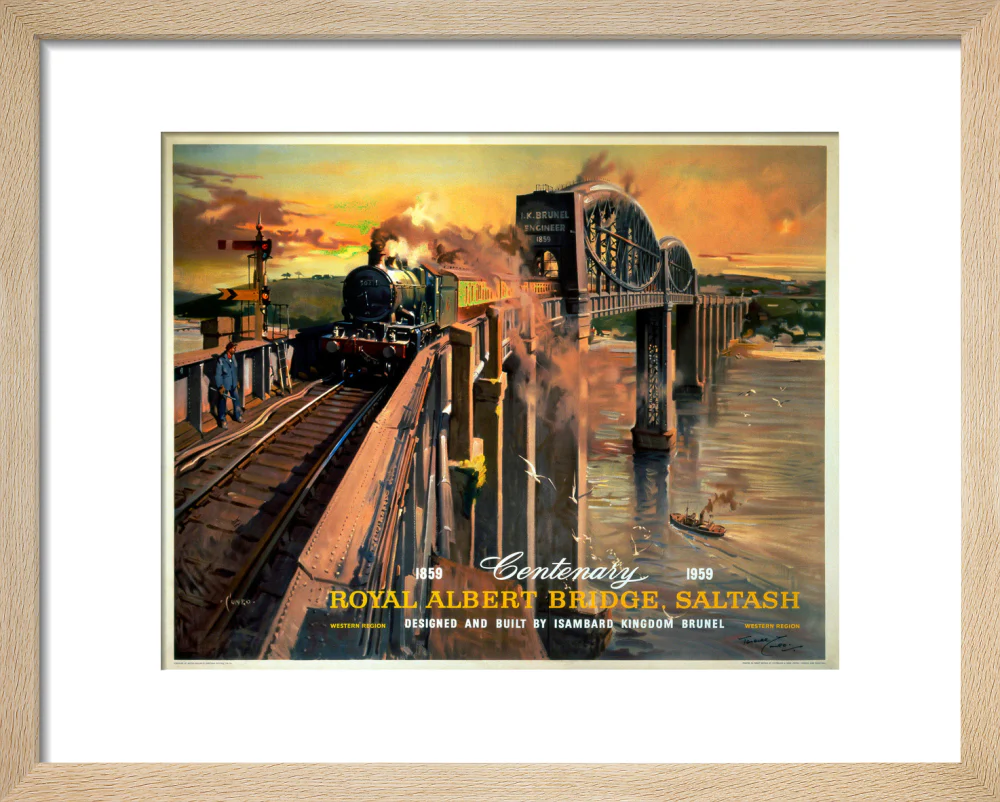 'The Royal Albert Bridge, Saltash', BR (WR) poster, 1958. - Image 39