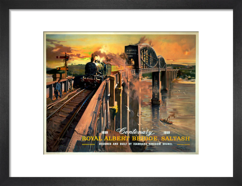 'The Royal Albert Bridge, Saltash', BR (WR) poster, 1958. - Image 41