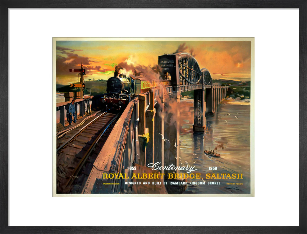 'The Royal Albert Bridge, Saltash', BR (WR) poster, 1958. - Image 46