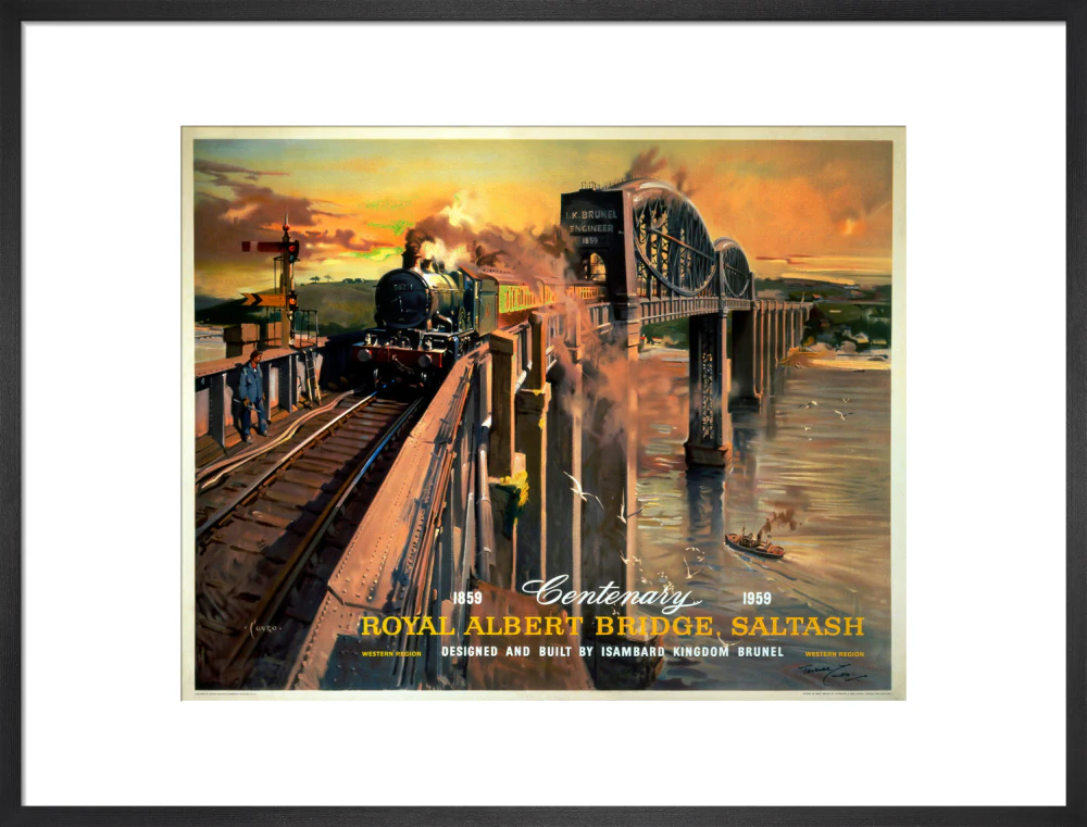 'The Royal Albert Bridge, Saltash', BR (WR) poster, 1958. - Image 51