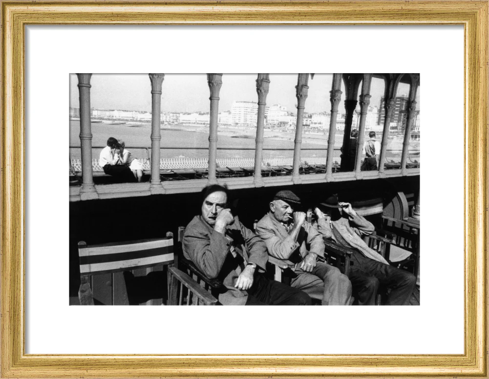 Three elderly males relaxing in chairs, 1968. - Image 10