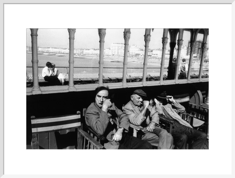 Three elderly males relaxing in chairs, 1968. - Image 24