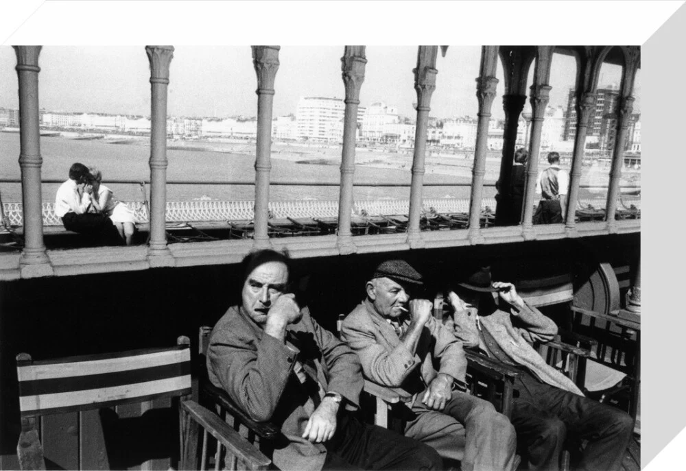 Three elderly males relaxing in chairs, 1968. - Image 31