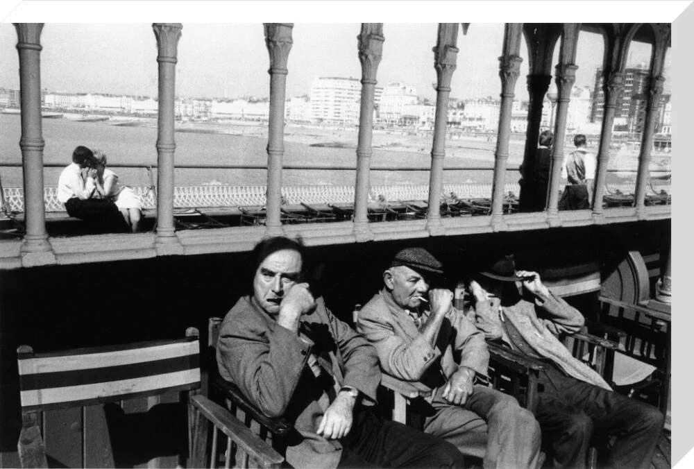 Three elderly males relaxing in chairs, 1968. - Image 33