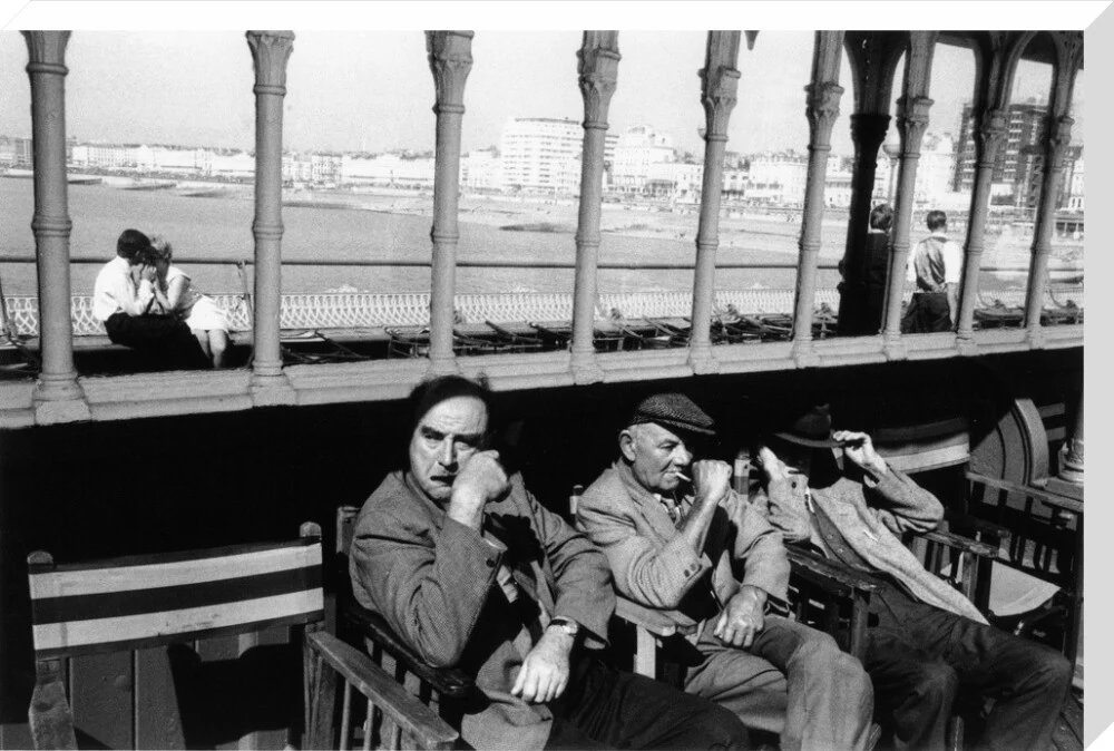 Three elderly males relaxing in chairs, 1968. - Image 34