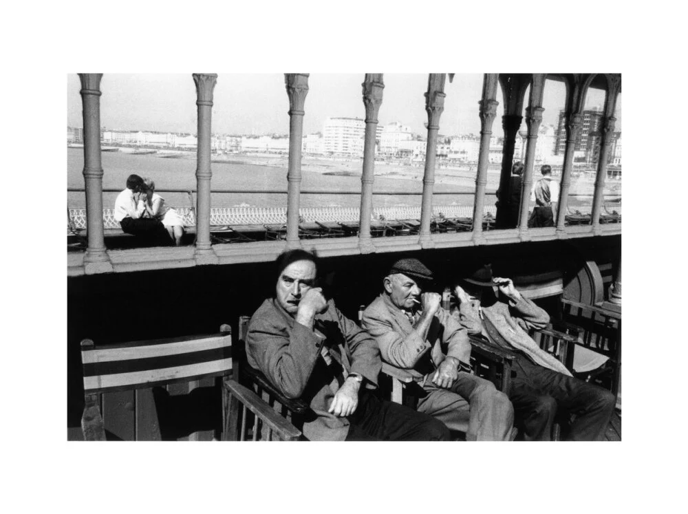 Three elderly males relaxing in chairs, 1968. - Image 55