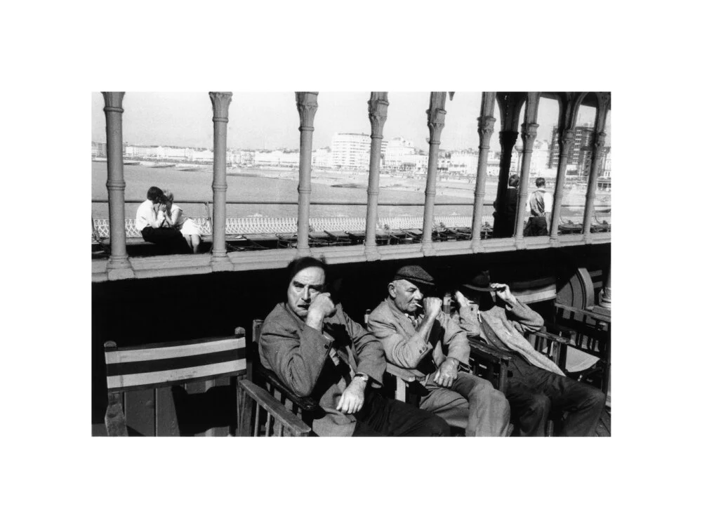 Three elderly males relaxing in chairs, 1968. - Image 60