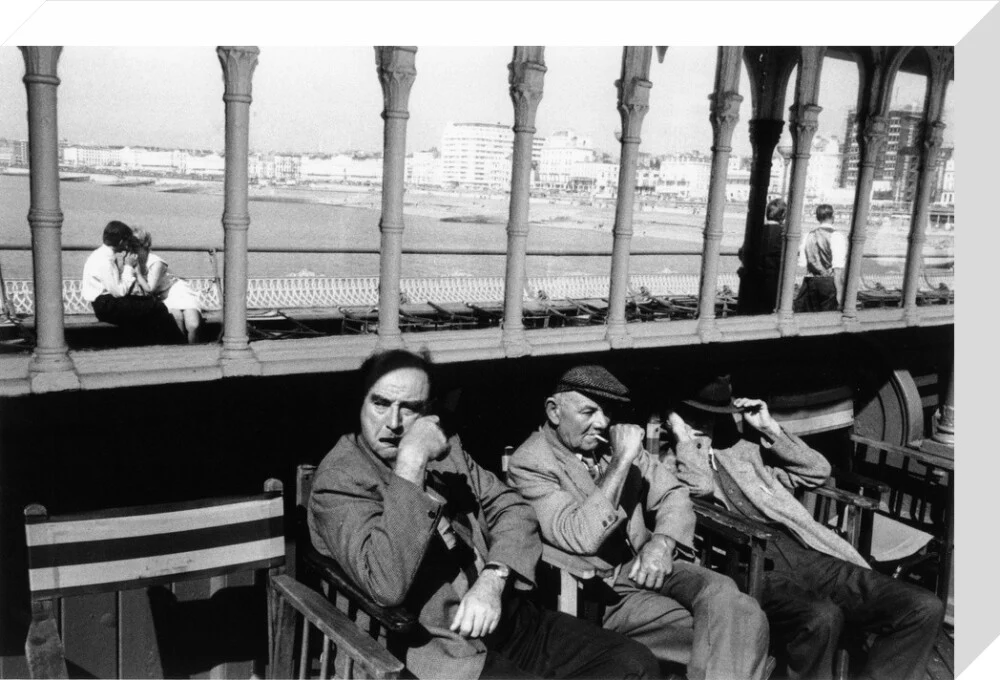 Three elderly males relaxing in chairs, 1968. - Image 65