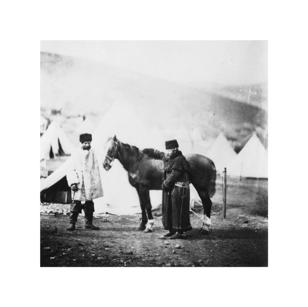 Colonel Lowe and servant in winter dress, c 1855. - Image 27