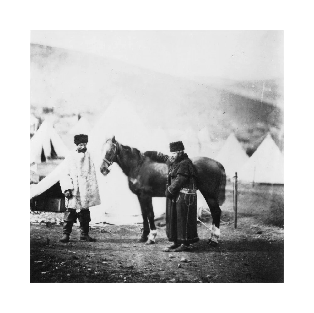Colonel Lowe and servant in winter dress, c 1855. - Image 28