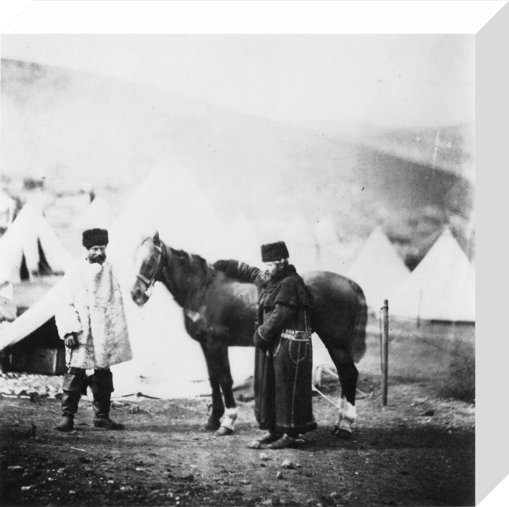 Colonel Lowe and servant in winter dress, c 1855. - Image 31