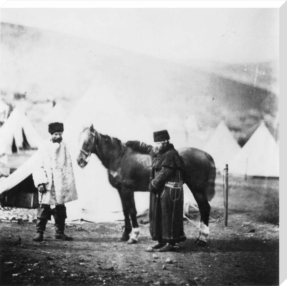 Colonel Lowe and servant in winter dress, c 1855. - Image 34