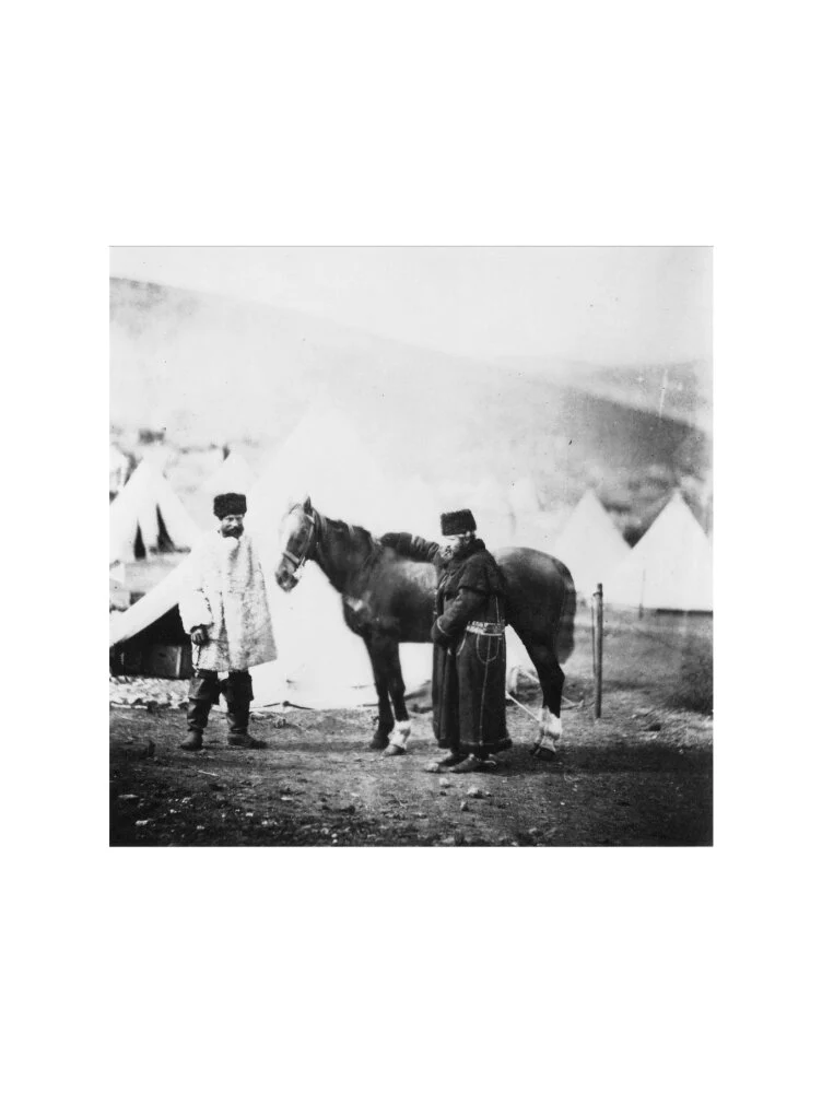 Colonel Lowe and servant in winter dress, c 1855. - Image 40