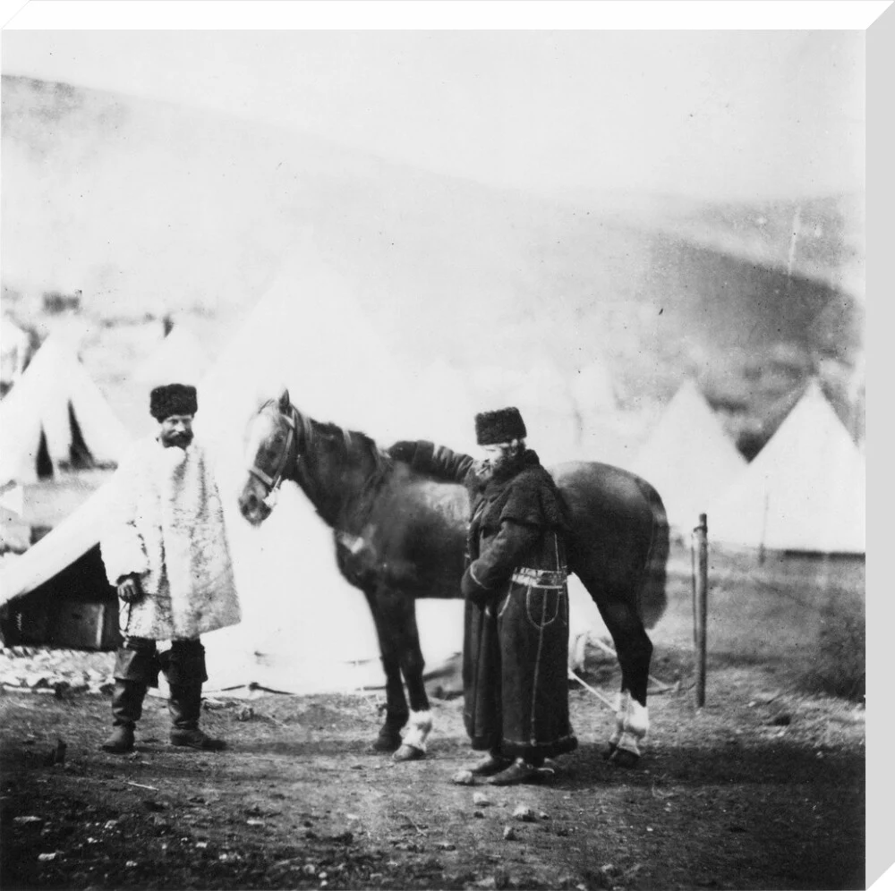 Colonel Lowe and servant in winter dress, c 1855. - Image 66