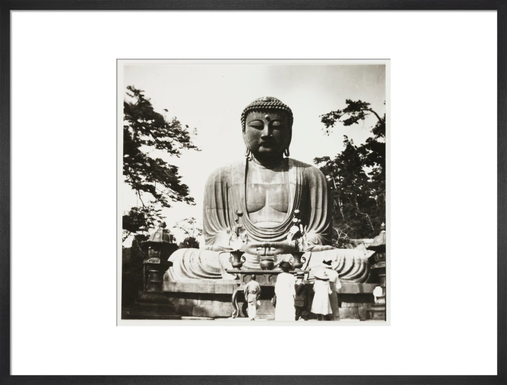 Tourists at Kamakura temple, c 1905. - Image 51