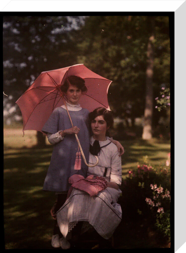 Two girls in a garden, 1908. - Image 32