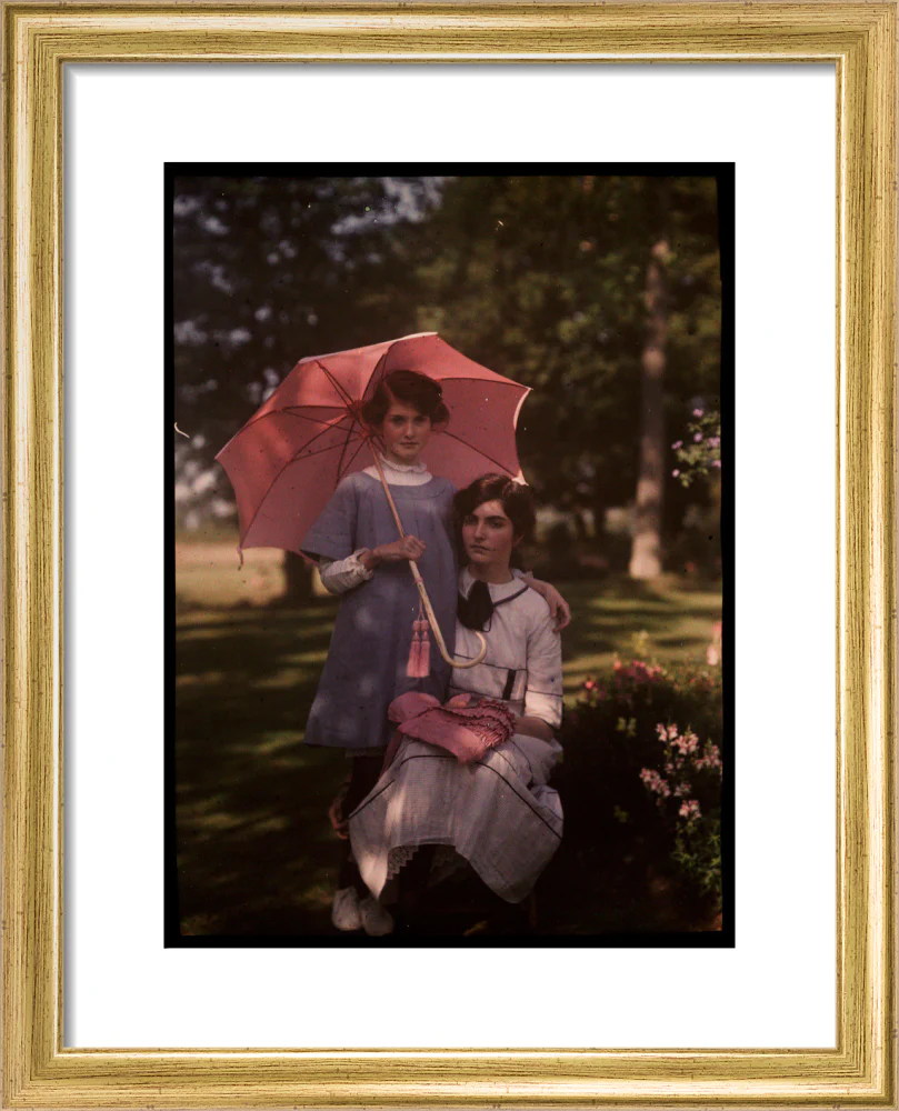 Two girls in a garden, 1908. - Image 5