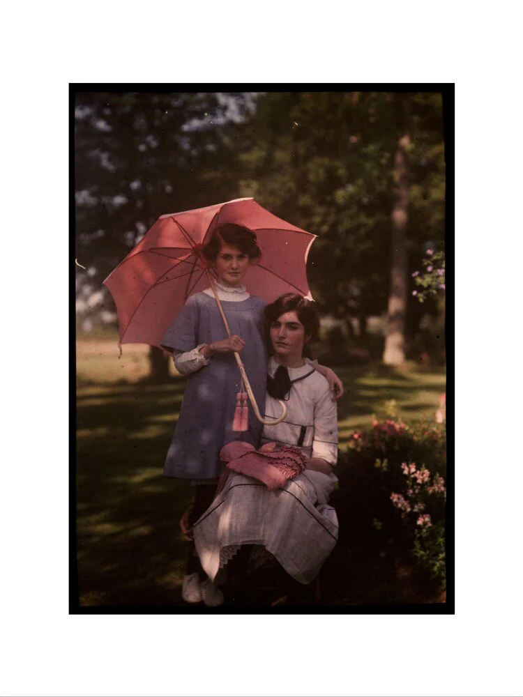 Two girls in a garden, 1908. - Image 50