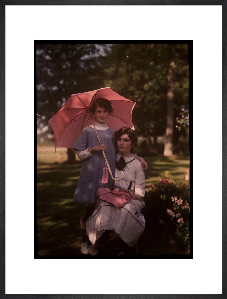 Two girls in a garden, 1908. - Image 56