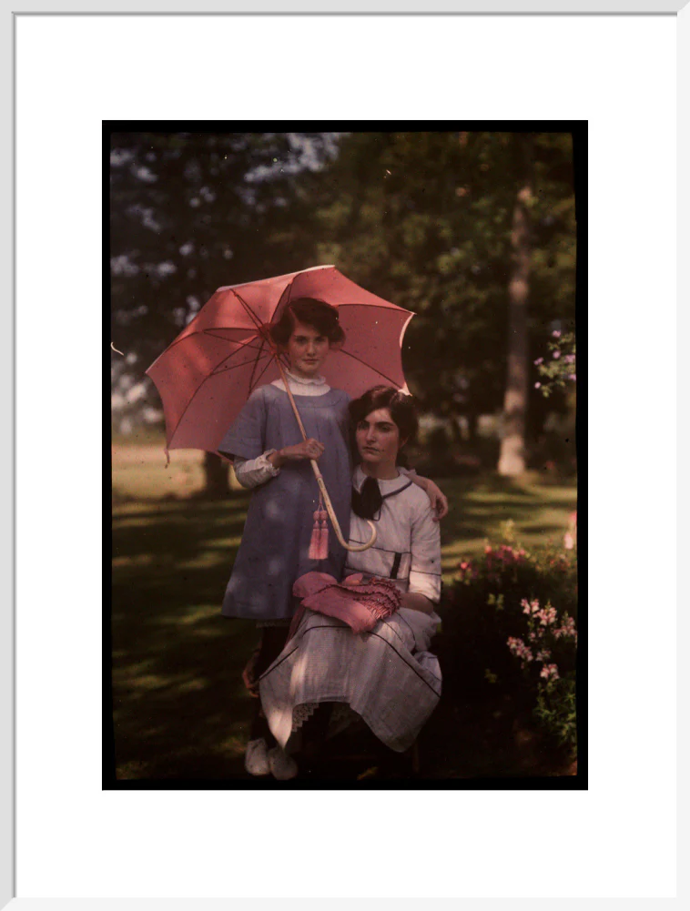 Two girls in a garden, 1908. - Image 57