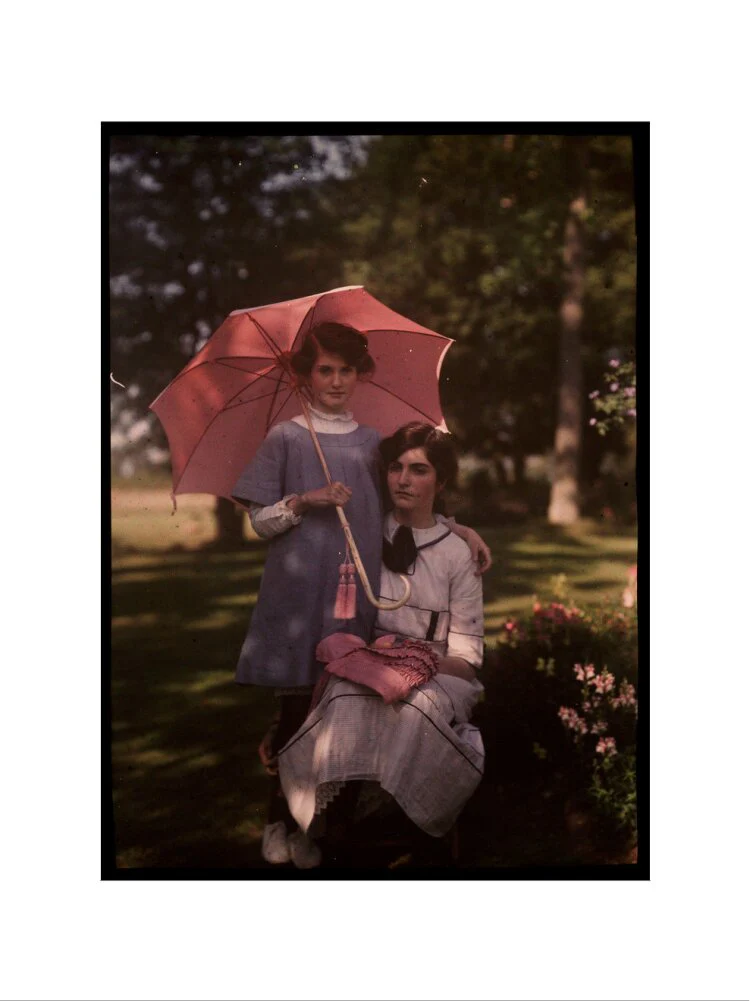 Two girls in a garden, 1908. - Image 7