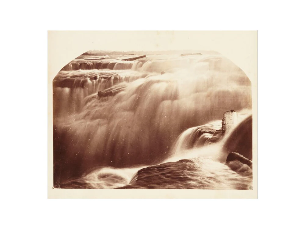 'Chaudiere Falls in Winter', 1860. - Image 7