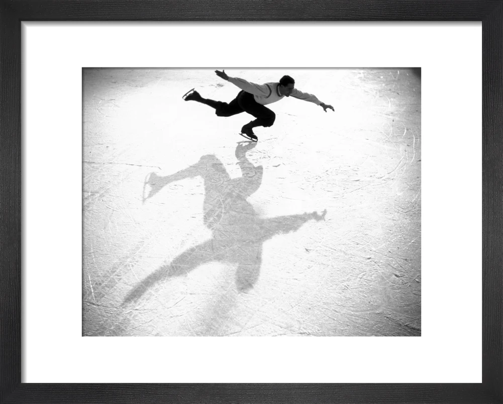 Ice-skater casting a shadow, c 1930s. - Image 3