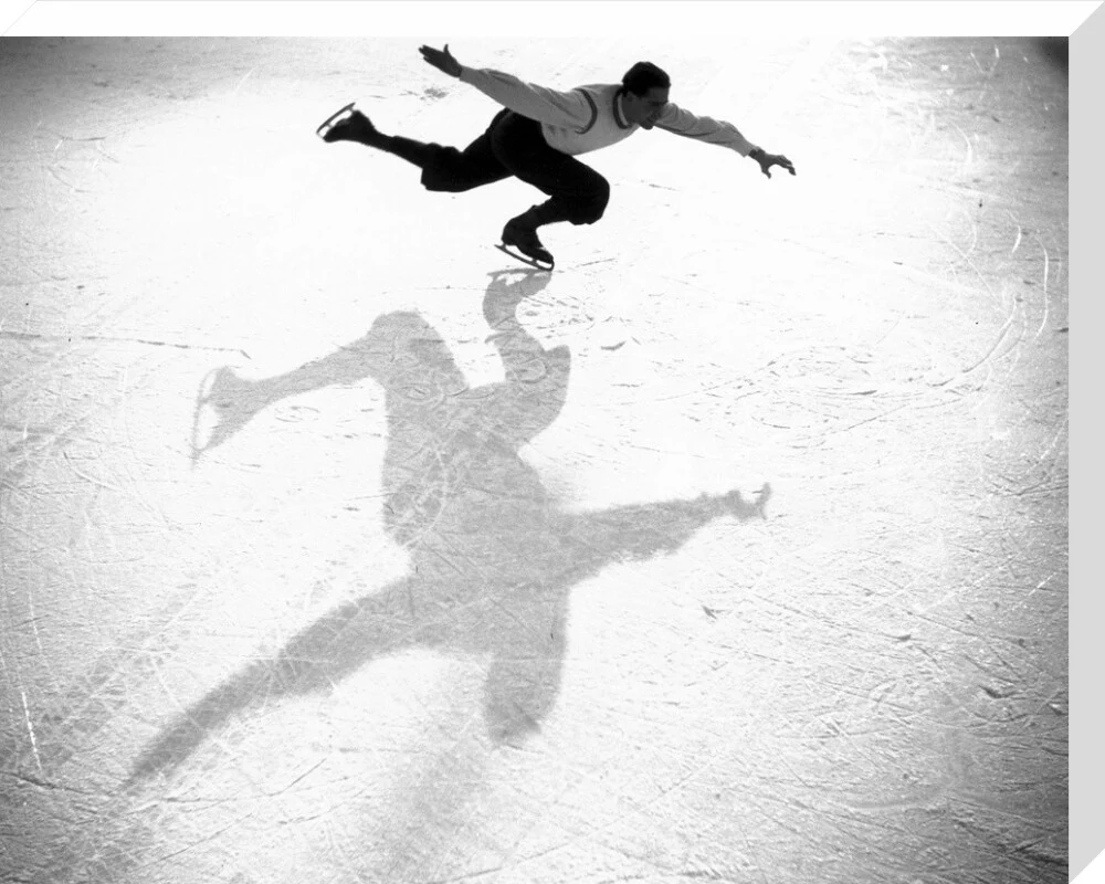 Ice-skater casting a shadow, c 1930s. - Image 33