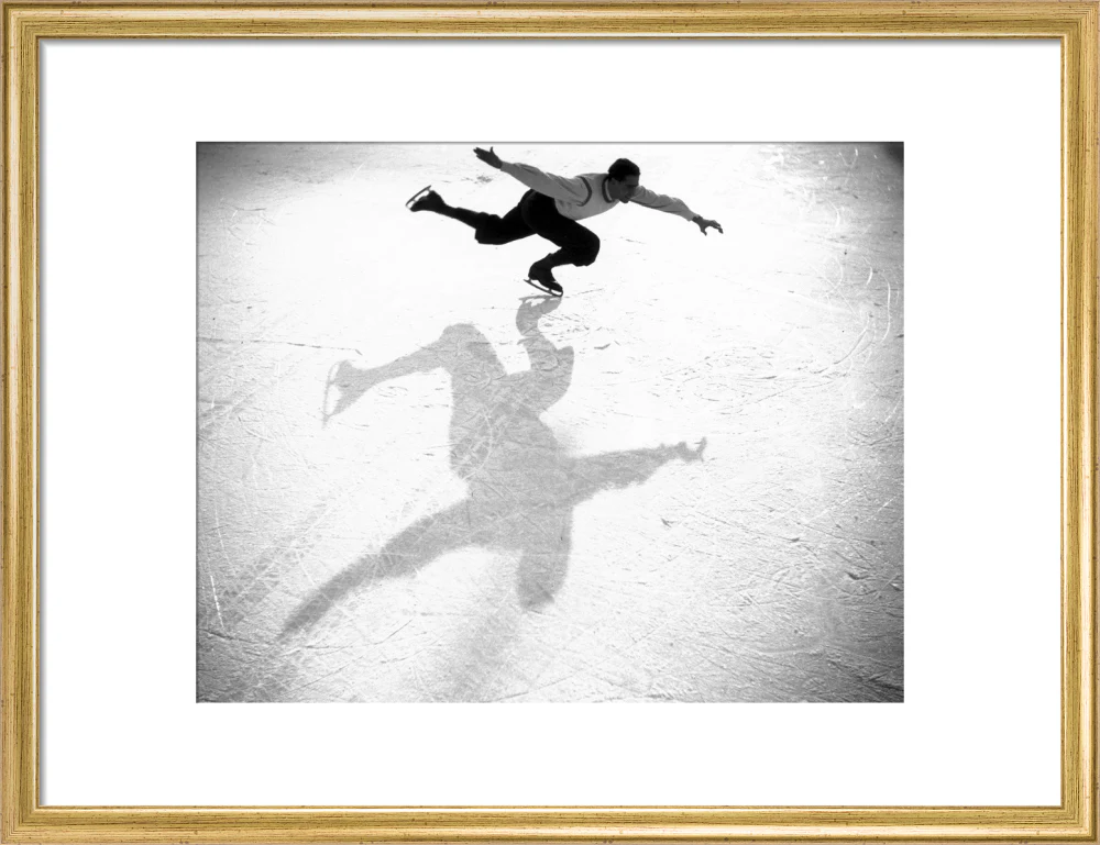 Ice-skater casting a shadow, c 1930s. - Image 48