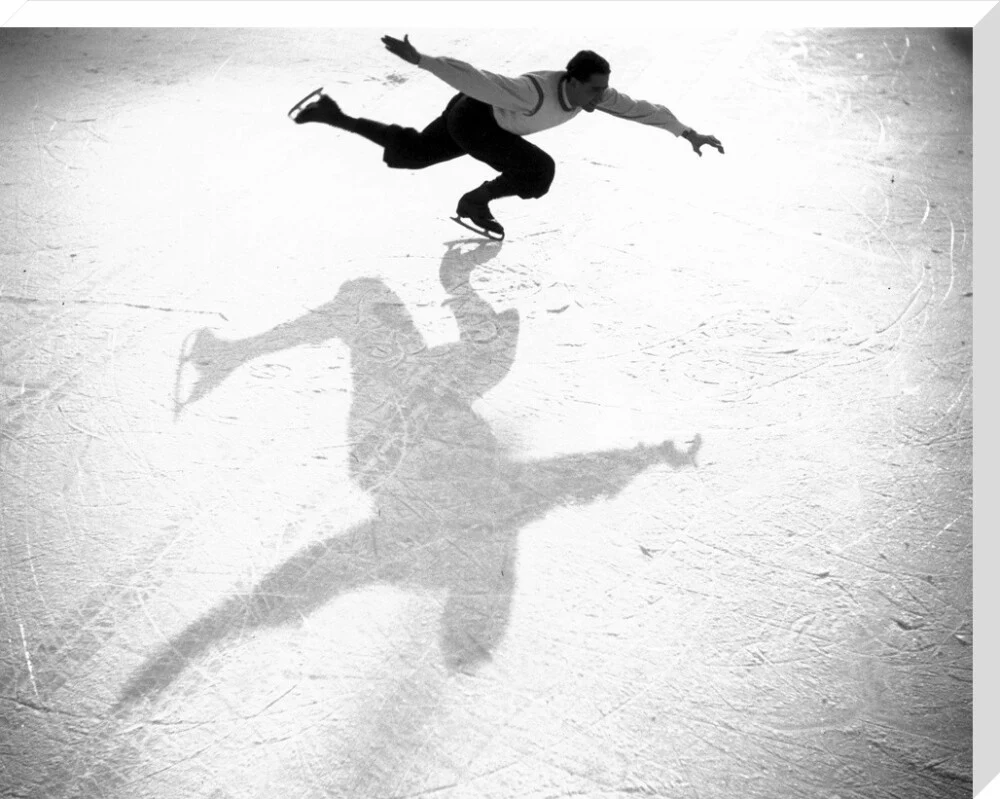 Ice-skater casting a shadow, c 1930s. - Image 67