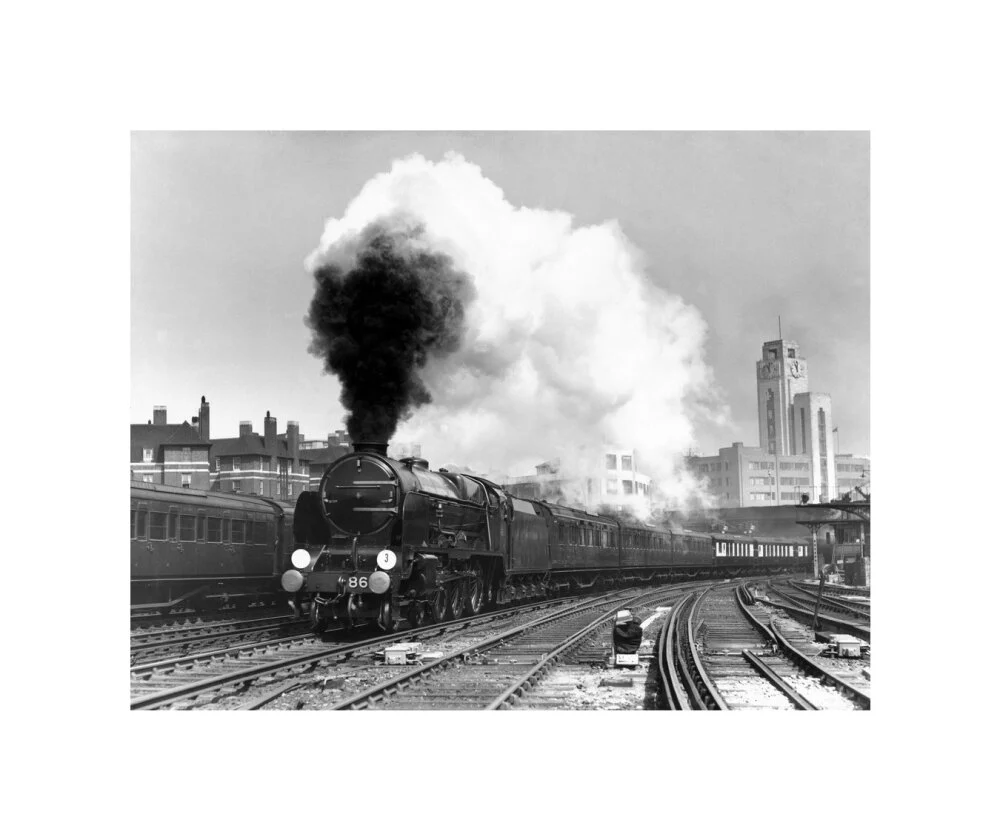 The 'Lord Anson' steam locomotive leaving London Victoria, 1939. - Image 60