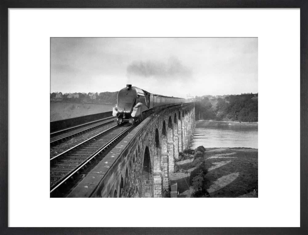 Coronation A4 Class steam locomotive crosses the Royal Border Bridge at Berwick-upon-Tweed, 1937. - Image 13