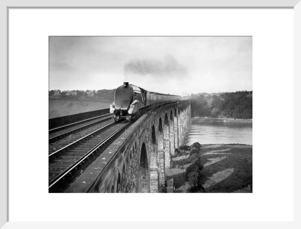 Coronation A4 Class steam locomotive crosses the Royal Border Bridge at Berwick-upon-Tweed, 1937. - Image 14