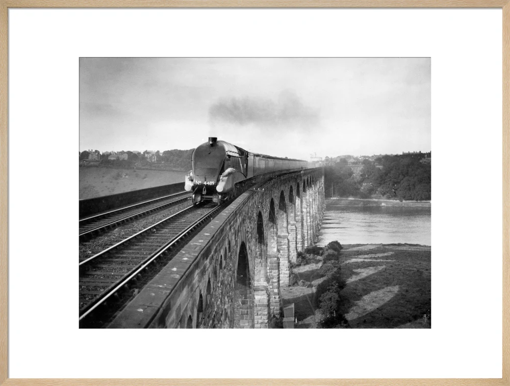 Coronation A4 Class steam locomotive crosses the Royal Border Bridge at Berwick-upon-Tweed, 1937. - Image 26