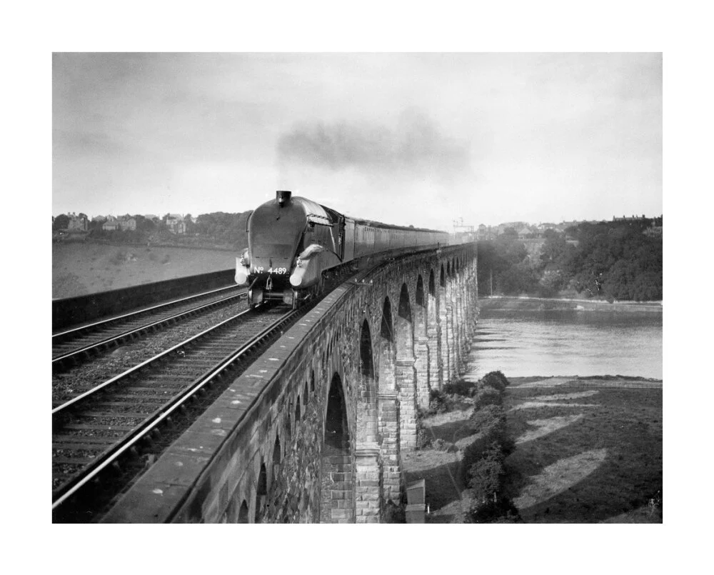 Coronation A4 Class steam locomotive crosses the Royal Border Bridge at Berwick-upon-Tweed, 1937. - Image 29