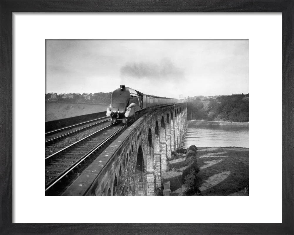 Coronation A4 Class steam locomotive crosses the Royal Border Bridge at Berwick-upon-Tweed, 1937. - Image 36