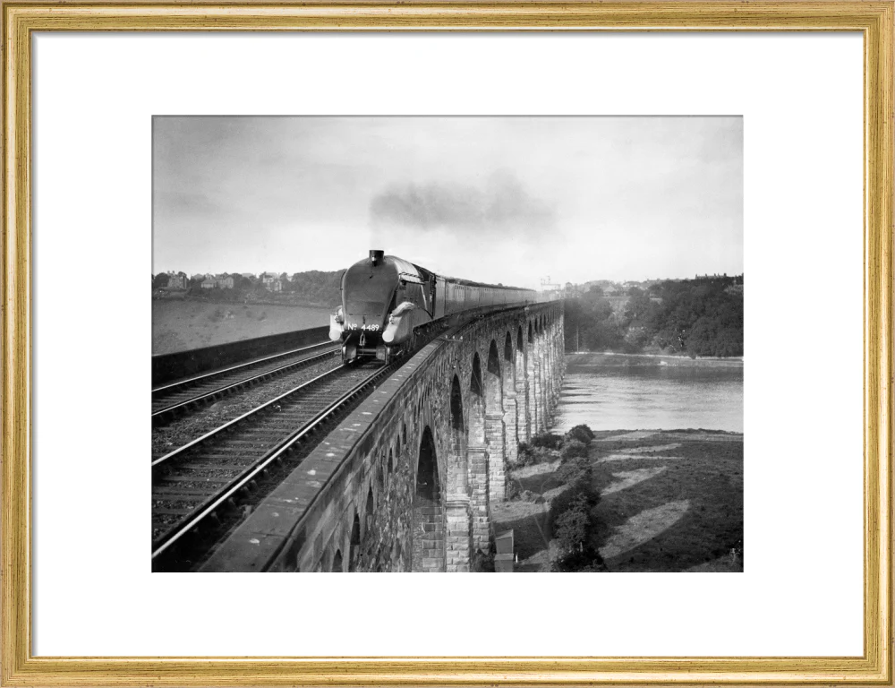 Coronation A4 Class steam locomotive crosses the Royal Border Bridge at Berwick-upon-Tweed, 1937. - Image 48