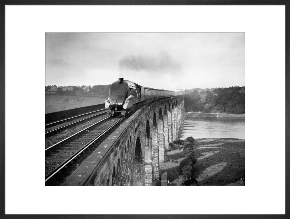 Coronation A4 Class steam locomotive crosses the Royal Border Bridge at Berwick-upon-Tweed, 1937. - Image 56