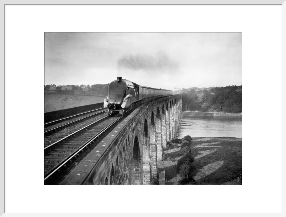 Coronation A4 Class steam locomotive crosses the Royal Border Bridge at Berwick-upon-Tweed, 1937. - Image 57