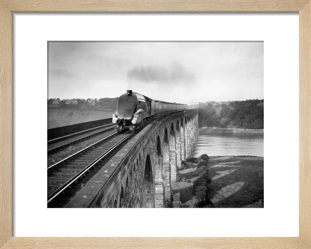 Coronation A4 Class steam locomotive crosses the Royal Border Bridge at Berwick-upon-Tweed, 1937. - Image 6