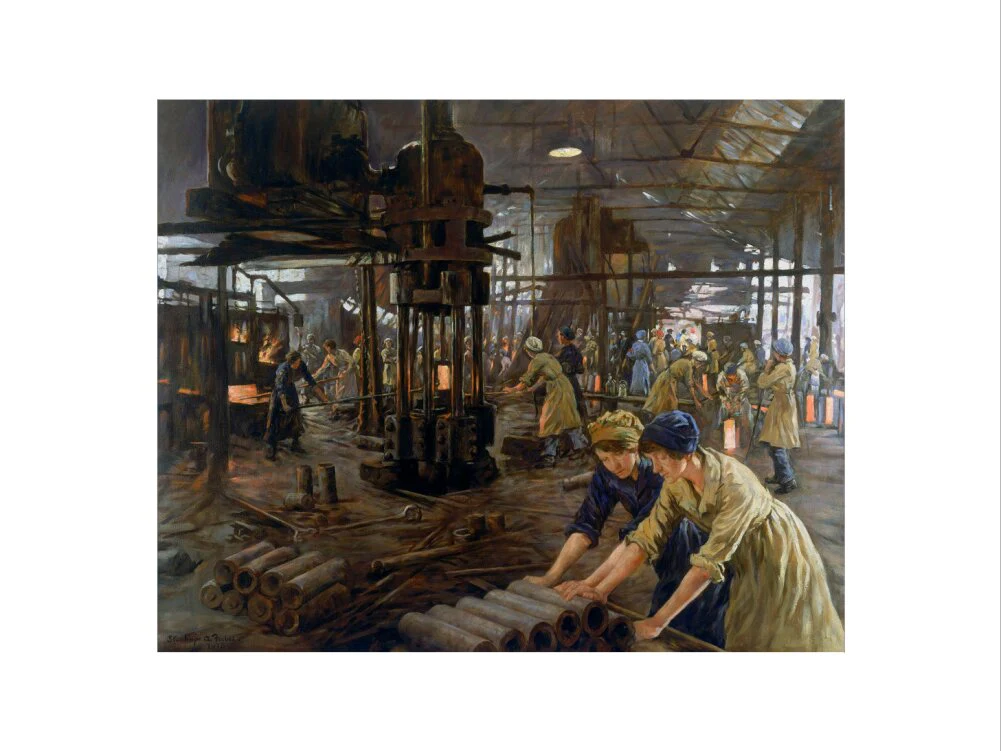 The Munitions Girls' oil painting, England, 1918. - Image 12
