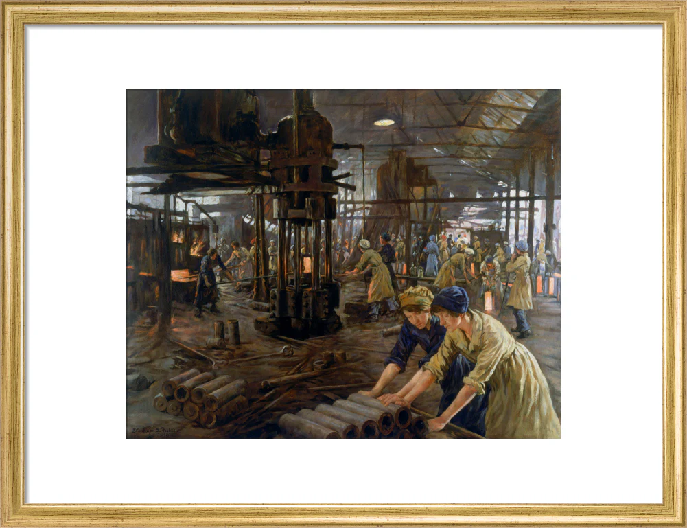 The Munitions Girls' oil painting, England, 1918. - Image 15