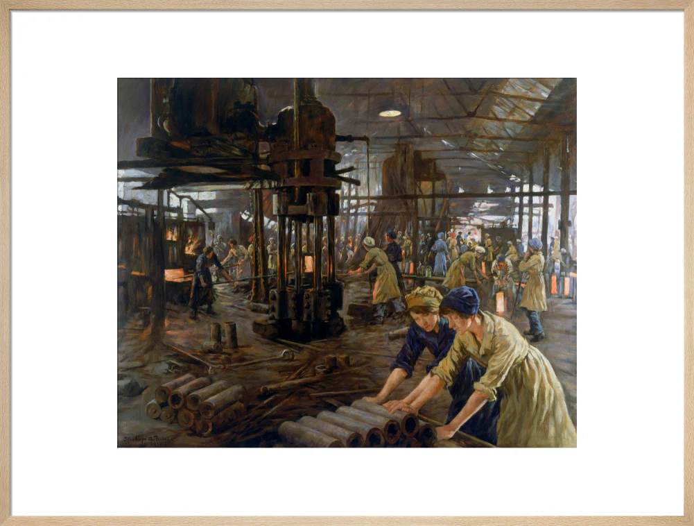 The Munitions Girls' oil painting, England, 1918. - Image 26