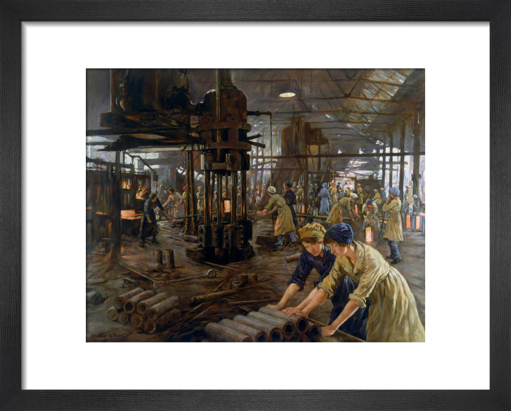 The Munitions Girls' oil painting, England, 1918. - Image 3