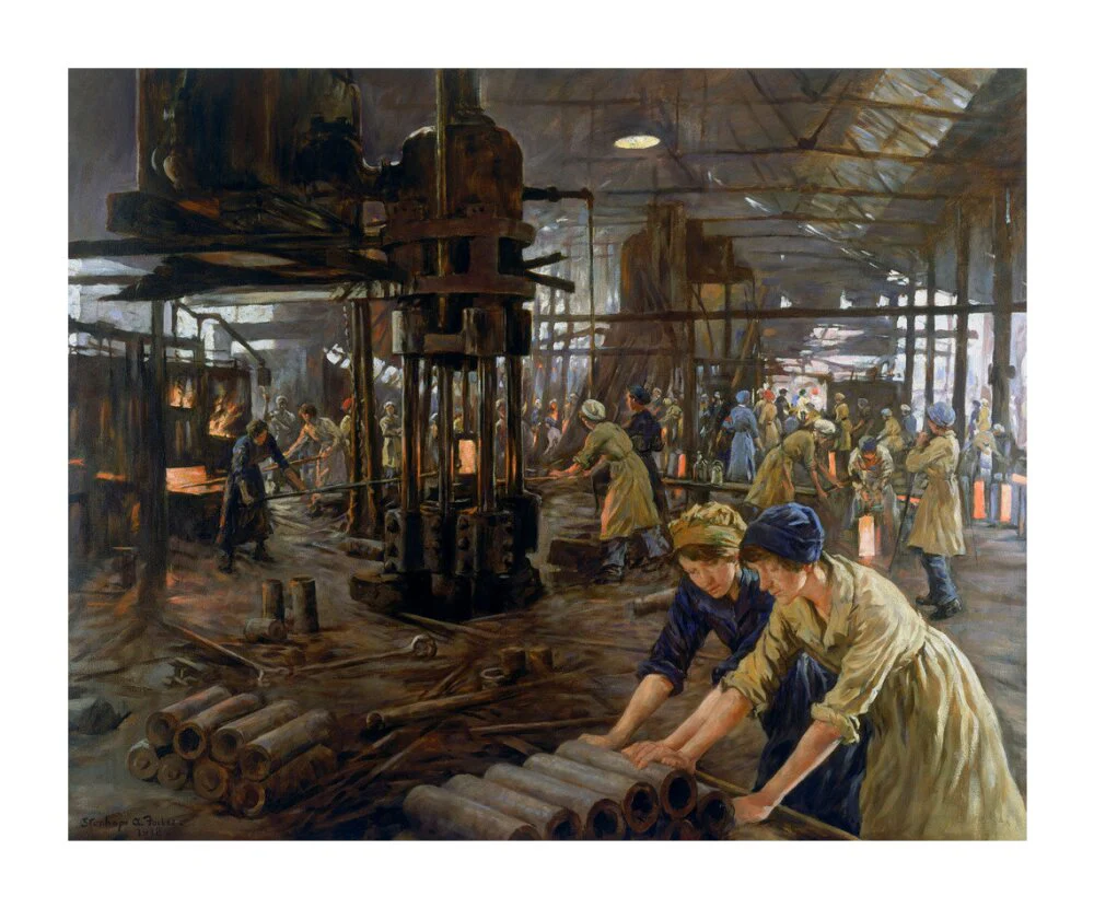The Munitions Girls' oil painting, England, 1918. - Image 30