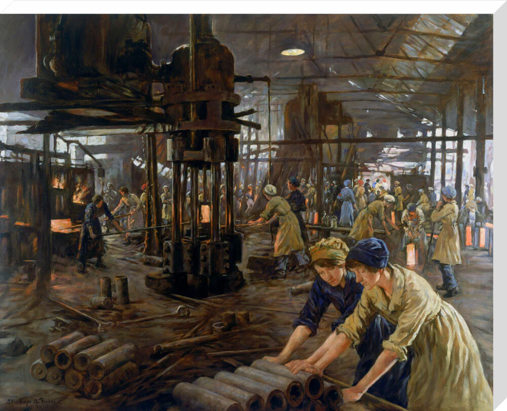 The Munitions Girls' oil painting, England, 1918. - Image 34