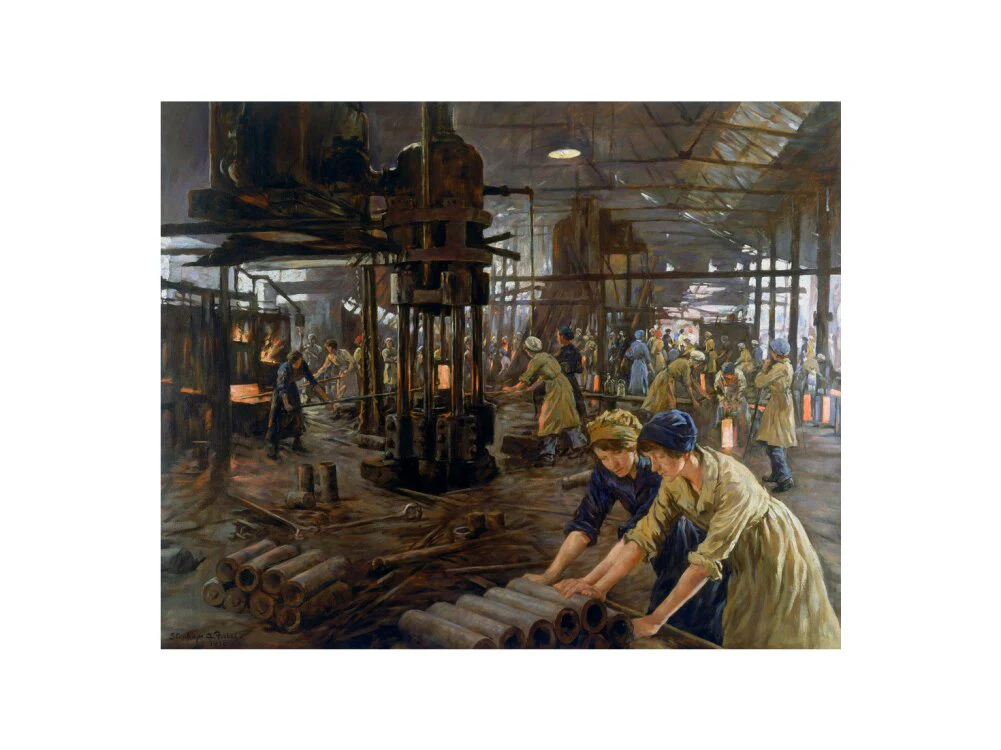 The Munitions Girls' oil painting, England, 1918. - Image 40